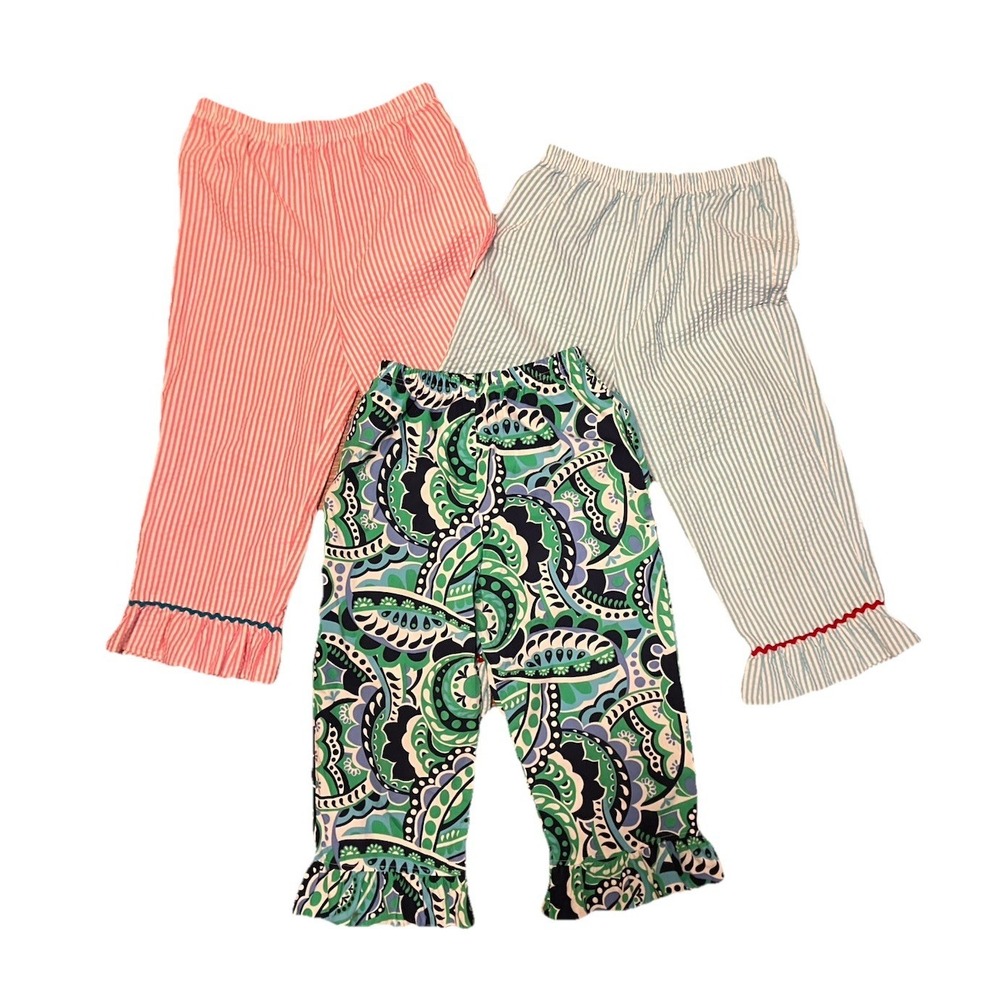 Kelly's Kids Ruffle Pants Girls 14-16 Capri‎ Cropped Lot Of 3 Feminine Girly